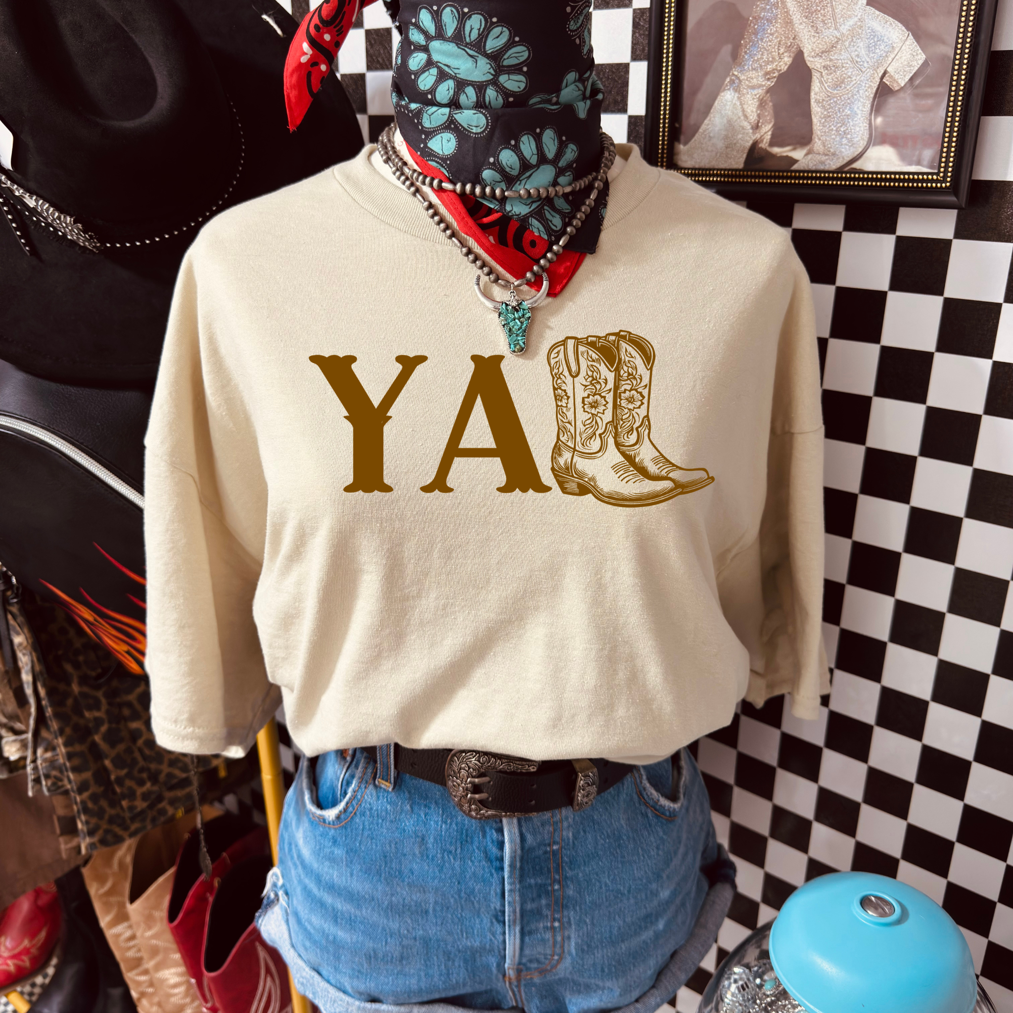 YALL - Western Boots Graphic Tee